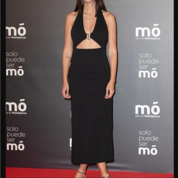 Zara cut out halter black dress size L - Picture 5 of 9